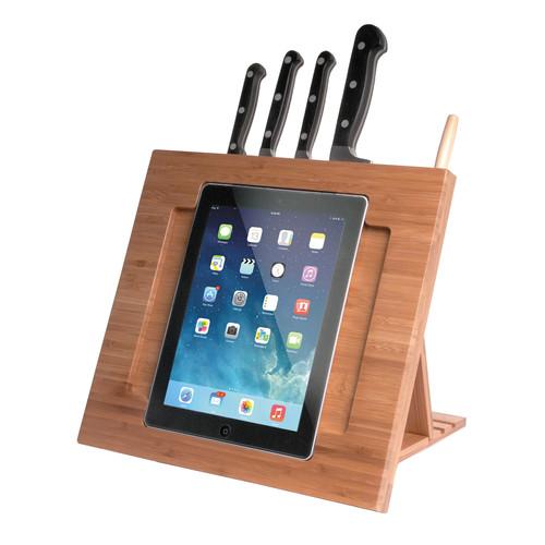 CTA Digital Bamboo Adjustable Kitchen Stand for iPad PAD-BKS