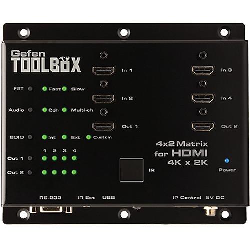 Gefen ToolBox 4x2 Matrix for HDMI 4K x 2K GTB-HD4K2K-442-BLK, Gefen, ToolBox, 4x2, Matrix, HDMI, 4K, x, 2K, GTB-HD4K2K-442-BLK,
