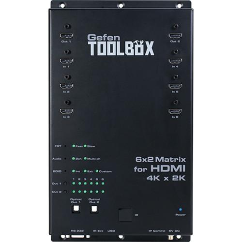 Gefen ToolBox 6x2 Matrix for HDMI 4K x 2K GTB-HD4K2K-642-BLK