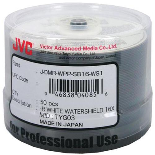 JVC DVD-R 4.7 GB Glossy White Inkjet Recordable JDMR-WPPSB16WS1