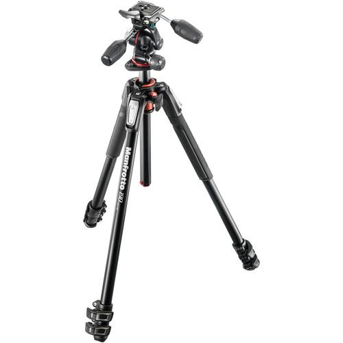 Manfrotto MK190XPRO3-3W Aluminum Tripod with 3-Way MK190XPRO3-3W