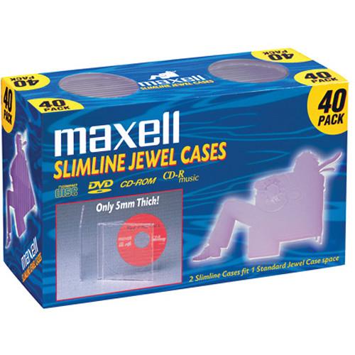 Maxell Slimline Jewel Cases for CDs & DVDs (40-Pack) 190074
