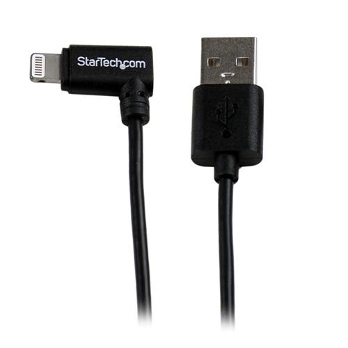 StarTech 3.3' Angled Black Apple 8-pin Lightning USBLT1MBR
