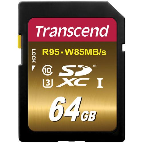Transcend 64GB UHS-1 SDXC Memory Card (Speed Class 3) TS64GSDU3X