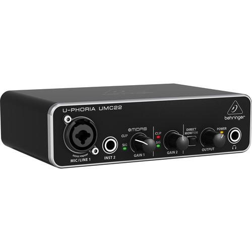 Behringer U-PHORIA UMC22 2x2 USB Audio Interface UMC 22, Behringer, U-PHORIA, UMC22, 2x2, USB, Audio, Interface, UMC, 22,