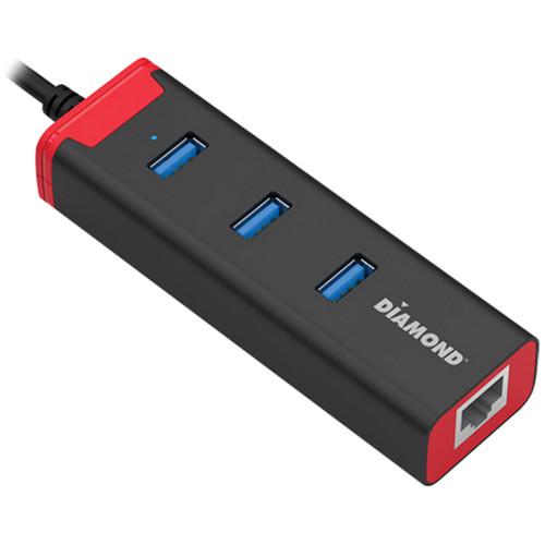 Diamond 3-Port USB 3.0 SuperSpeed to Gigabit Ethernet USB303HE, Diamond, 3-Port, USB, 3.0, SuperSpeed, to, Gigabit, Ethernet, USB303HE