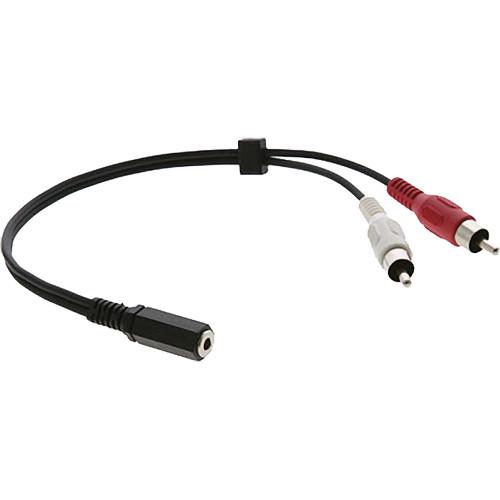 Kramer 3.5mm Female to 2-RCA Male Breakout Cable C-A35F/2RAM-1, Kramer, 3.5mm, Female, to, 2-RCA, Male, Breakout, Cable, C-A35F/2RAM-1