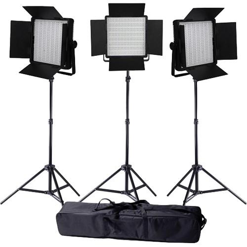 Ledgo Value Series LED Daylight 600 3-Light Kit LG600SC3, Ledgo, Value, Series, LED, Daylight, 600, 3-Light, Kit, LG600SC3,