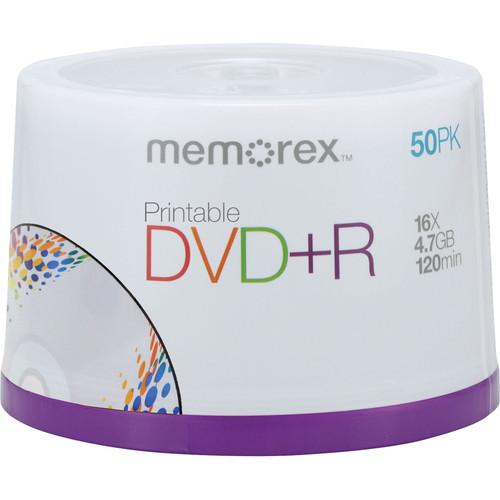 Memorex DVD R 4.7GB 16x Inkjet Printable Discs 04753