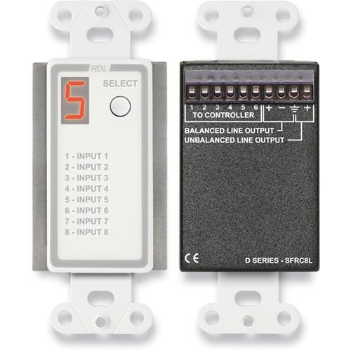 RDL D-SFRC8L Audio Selector for SourceFlex Distributed D-SFRC8L