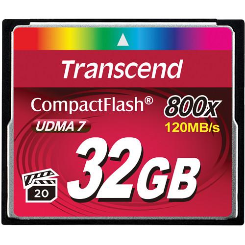 Transcend 32GB 800x CompactFlash Memory Card UDMA TS32GCF800