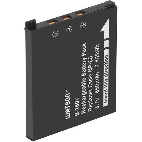 Watson NP-60 Lithium-Ion Battery Pack (3.7V, 650mAh) B-1607, Watson, NP-60, Lithium-Ion, Battery, Pack, 3.7V, 650mAh, B-1607,