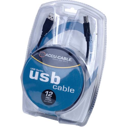 American DJ Accu-Cable USB 2.0 Type A Male to Type B USBAB12, American, DJ, Accu-Cable, USB, 2.0, Type, A, Male, to, Type, B, USBAB12,