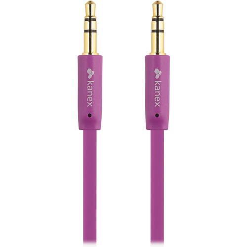 Kanex Stereo AUX Flat Cable (6', Purple) KAUXMM6FFPR, Kanex, Stereo, AUX, Flat, Cable, 6', Purple, KAUXMM6FFPR,
