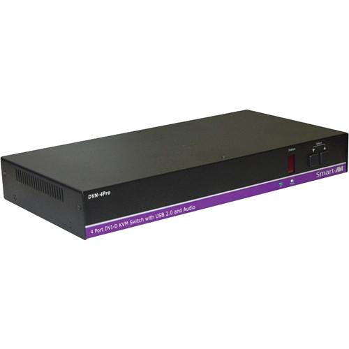 Smart-AVI DVN-4Pro 4-Port DVI-D KVM Switch with USB DVN-4PROS, Smart-AVI, DVN-4Pro, 4-Port, DVI-D, KVM, Switch, with, USB, DVN-4PROS