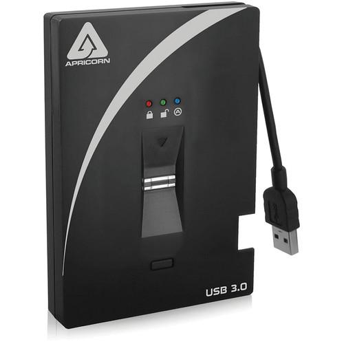Apricorn Aegis Biometric USB 3.0 HDD w/ 256-Bit A25-3BIO256-500, Apricorn, Aegis, Biometric, USB, 3.0, HDD, w/, 256-Bit, A25-3BIO256-500