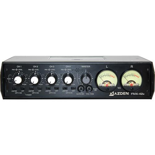 Azden FMX-42u 4-Channel Microphone Field Mixer with USB FMX-42U, Azden, FMX-42u, 4-Channel, Microphone, Field, Mixer, with, USB, FMX-42U