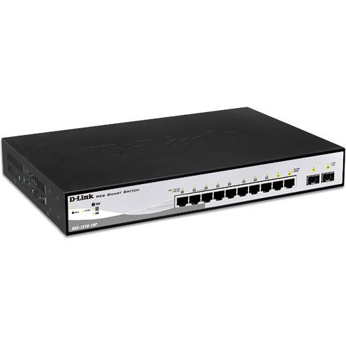D-Link 8-PORT 10/100/1000M PoE with 2 Combo SFP DGS-1210-10P