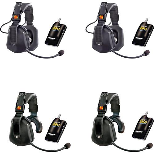 Eartec Four Simultalk 24GB Beltpacks with Two SLT24G2-UD-2US