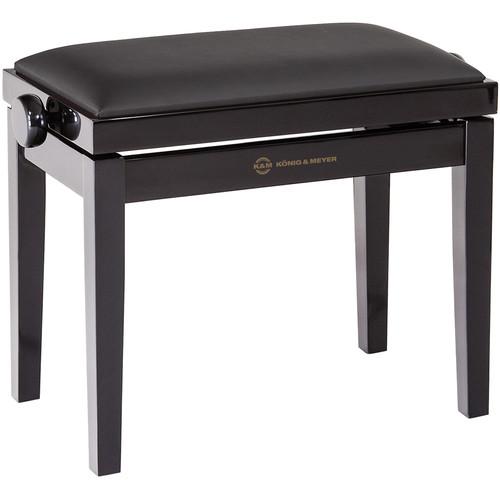 K&M 13701 Piano Bench Wooden Frame with Black 13701-000-21, K&M, 13701, Piano, Bench, Wooden, Frame, with, Black, 13701-000-21,