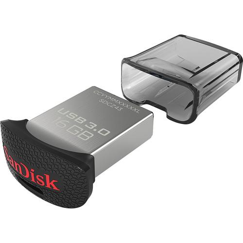 SanDisk 16GB CZ43 Ultra Fit USB 3.0 SDCZ43-016G-A46, SanDisk, 16GB, CZ43, Ultra, Fit, USB, 3.0, SDCZ43-016G-A46,