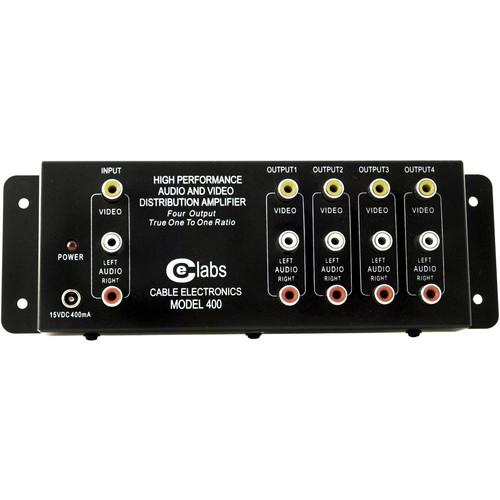 Cable Electronics AV400 1x4 Composite A/V Distribution CEL-AV400, Cable, Electronics, AV400, 1x4, Composite, A/V, Distribution, CEL-AV400