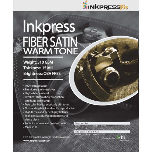 Inkpress Media Fiber Satin Warm Tone Paper FSW111425, Inkpress, Media, Fiber, Satin, Warm, Tone, Paper, FSW111425,