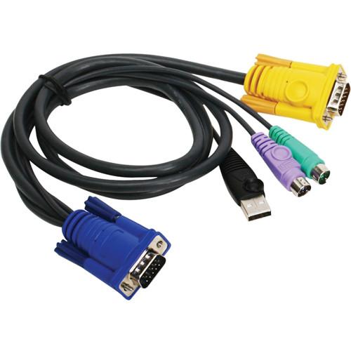 IOGEAR  PS/2-USB KVM Cable (6') G2L5302UP, IOGEAR, PS/2-USB, KVM, Cable, 6', G2L5302UP, Video