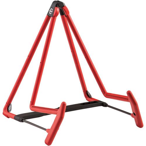 K&M 17580 Heli-2 Acoustic Guitar Stand (Red) 17580-014-59