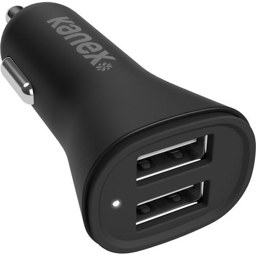 Kanex 2-Port USB Car Charger V2 - 3.4A (Black) KCLA2PT34V2BK, Kanex, 2-Port, USB, Car, Charger, V2, 3.4A, Black, KCLA2PT34V2BK,