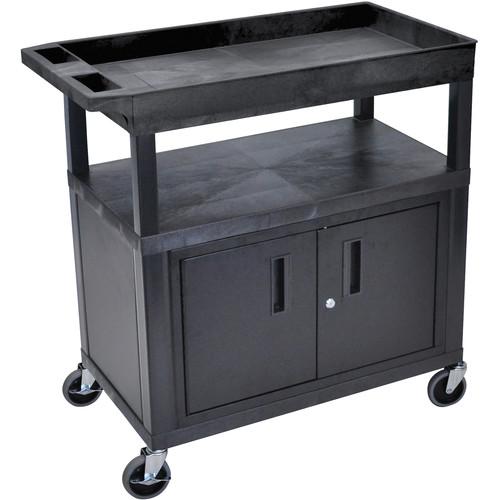 Luxor EC122CE-B 18 x 36 Utility Cart with Flat Shelf, EC122CE-B