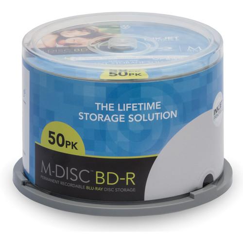 M-DISC 25GB Inkjet Printable BD-R Discs (50-Pack) MDBDIJ050, M-DISC, 25GB, Inkjet, Printable, BD-R, Discs, 50-Pack, MDBDIJ050,