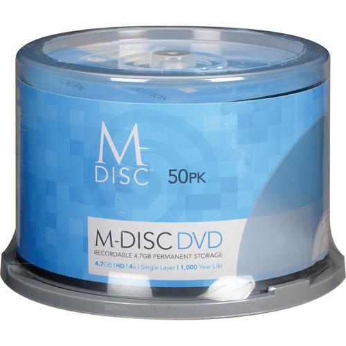 M-DISC  4.7GB DVD-R Discs (50-Pack) MDHA050C, M-DISC, 4.7GB, DVD-R, Discs, 50-Pack, MDHA050C, Video