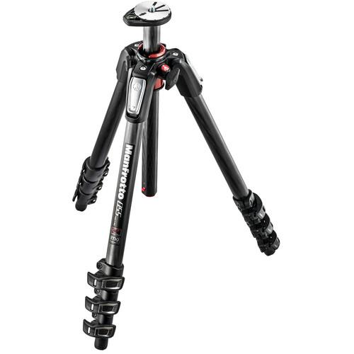 Manfrotto MT055CXPRO4 Carbon Fiber Tripod with 128LP Micro, Manfrotto, MT055CXPRO4, Carbon, Fiber, Tripod, with, 128LP, Micro,