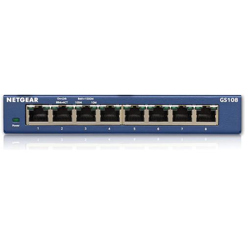 Netgear GS108-400NAS ProSAFE 8-Port Gigabit Switch GS108-400NAS, Netgear, GS108-400NAS, ProSAFE, 8-Port, Gigabit, Switch, GS108-400NAS