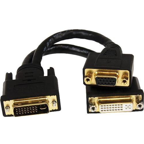 StarTech DVI-I Male to DVI-D Female & HD15 VGA DVI92030202L, StarTech, DVI-I, Male, to, DVI-D, Female, &, HD15, VGA, DVI92030202L