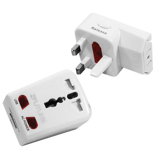 Zfuture Worldwide Universal Adaptor with 1AMP USB ZFUWWAUSB1A