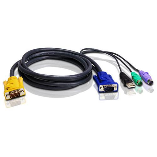 ATEN  2L-5203UP PS/2 USB KVM Cable (10') 2L5303UP, ATEN, 2L-5203UP, PS/2, USB, KVM, Cable, 10', 2L5303UP, Video