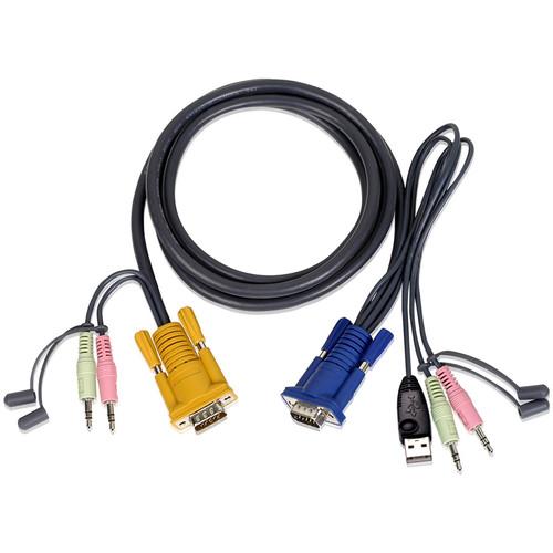 ATEN 2L-5305U USB KVM Cable with Audio Plugs (16') 2L5305U, ATEN, 2L-5305U, USB, KVM, Cable, with, Audio, Plugs, 16', 2L5305U,