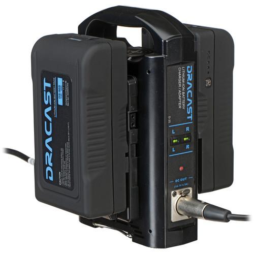 Dracast Dual Charger with Two 90Wh V-Mount DR-2X90S-1XCH2, Dracast, Dual, Charger, with, Two, 90Wh, V-Mount, DR-2X90S-1XCH2,