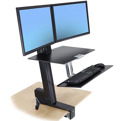 Ergotron WorkFit-S Dual Monitor with Worksurface  33-349-200