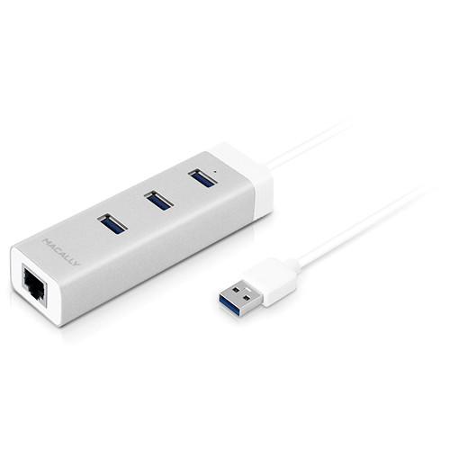 Macally 3-Port Portable USB 3.0 Hub with Gigabit U3HUBGBA