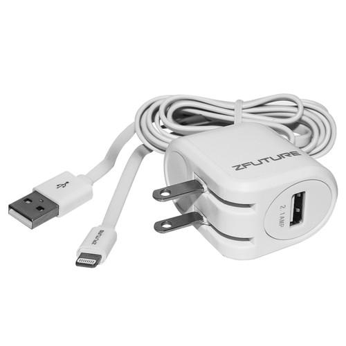 Zfuture Home Wall Charger with Lightning USB Cable ZF2PIPH2.1A