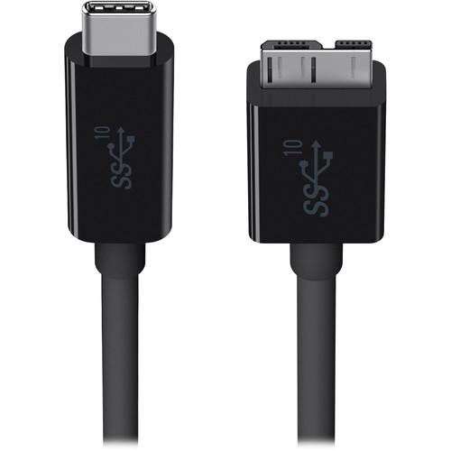 Belkin SuperSpeed  USB 3.1 C to Micro-B Cable F2CU031BT1M-BLK, Belkin, SuperSpeed, USB, 3.1, C, to, Micro-B, Cable, F2CU031BT1M-BLK