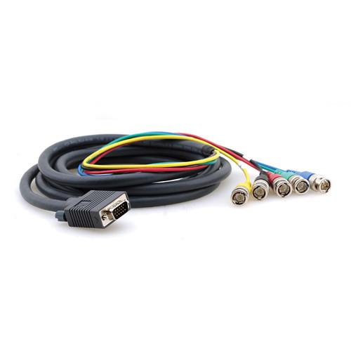 Kramer HD15 Male to 5 BNC Male Breakout Cable (1') C-GM/5BM-1