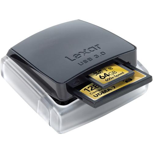 Lexar Professional USB 3.0 Dual-Slot Reader (UDMA 7) LRW400CRBNA, Lexar, Professional, USB, 3.0, Dual-Slot, Reader, UDMA, 7, LRW400CRBNA