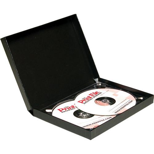 Print File Double CD Clamshell Folios (Black) 530-0020