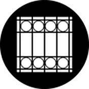 Rosco Standard Steel Gobo #78498B Window Grate 250784980860, Rosco, Standard, Steel, Gobo, #78498B, Window, Grate, 250784980860,