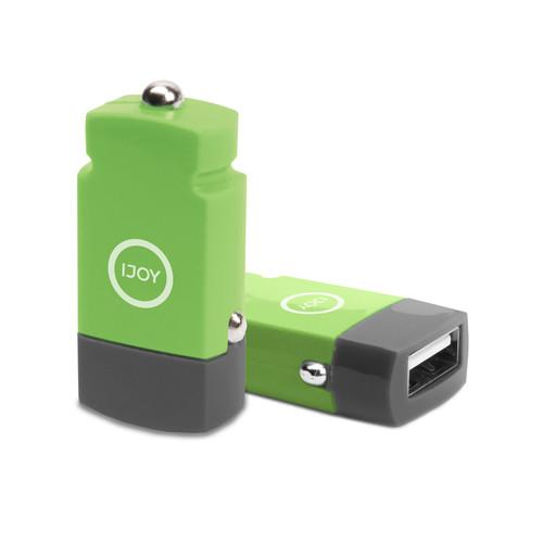 iJOY  USB 2.1A Mini Car Charger (Green) MINI- GRN