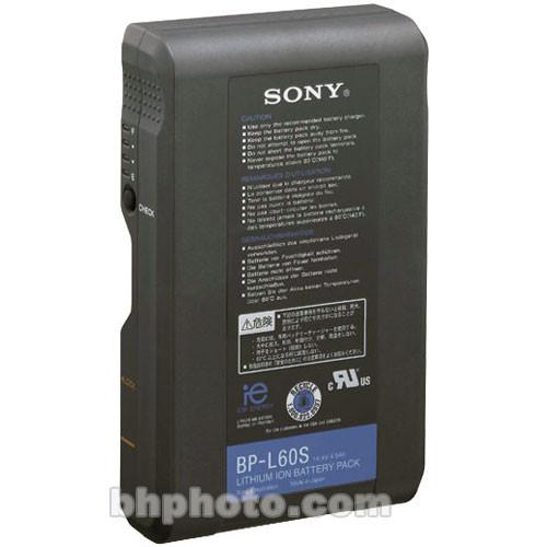 Sony BP-L60S 14.4V Lithium-Ion V-Mount Battery (65Wh) BPL60S, Sony, BP-L60S, 14.4V, Lithium-Ion, V-Mount, Battery, 65Wh, BPL60S,